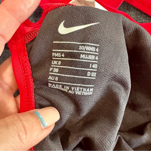 Nike Red One Piece Racerback Competitive Swimsuit size 4 (or size 30) NWT - Picture 10 of 12